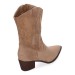 Botas Cowboy Mujer Adornos Bordados camel