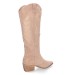 BOTA DE CUÑA CREMALLERA BEIGE